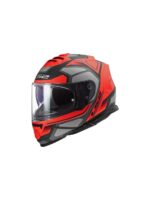 LS2 Storm Faster Mat Kırmızı-Tıtanıum Kask - Görsel 2