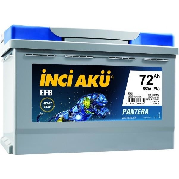 10485414920242-2.jpg İnci Akü 12V 72AH 680A Cca Efb Pantera Start-Stop Akü (Üretim Yılı: 2025) - Görsel 1