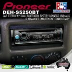 Pioneer DEH-S5250BT Çift Amfi BT/USB/AUX/CD Oto Teyp - Görsel 2