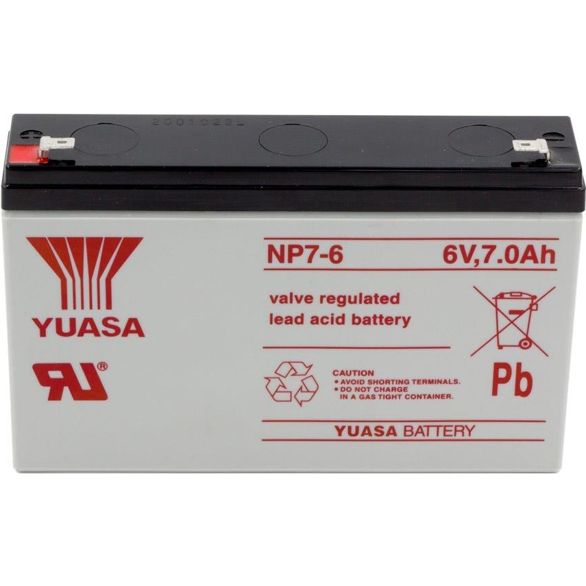 110000058115640-1.jpg Yuasa NP7-6 6V 7Ah Bakımsız Kuru Akü - Görsel 1