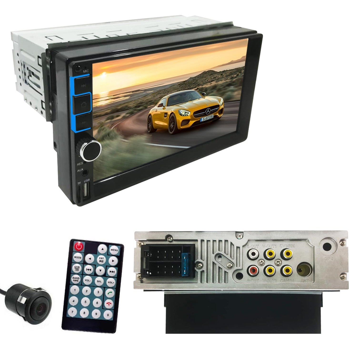 110000113378149.jpg Twogo Double Teyp 7 4X50W Mirrorlink Bt/usb/sd/fm/aux Kamera Hediye Twogo Go Şahın Up - Görsel 1