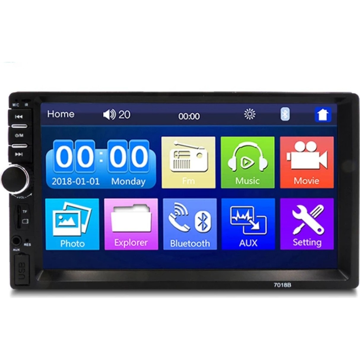 110000184816540.jpg Dimex 9901 7 Inç Usb / Aux / Hafıza Kart Okuyuculu / Double Oto Teyp + Geri Görüş Kamerası - Görsel 1