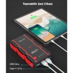 Utraı Jstar Mini 13000MAH 1000A Jump Starter Taşınabilir Akü Takviye Cihazı ( Powerbank + LED Lamba) - Görsel 3