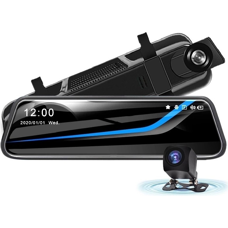 110000245176439.jpg Wevolt MB-500 10" 2,5d Class Dokunmantik Hıgh Tech Ekran Araç Içi Çift Kamera Gece Görüşlü. Araç Kamera. - Görsel 1