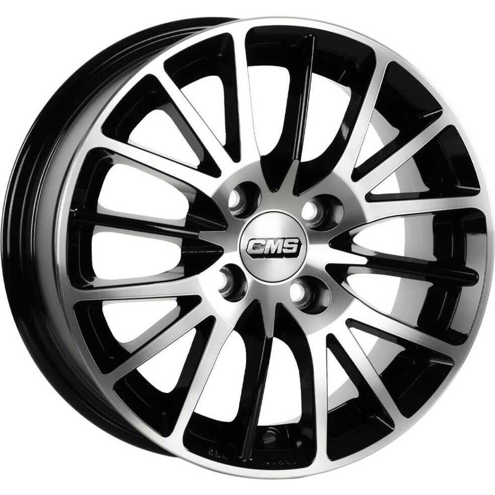 110000249891778.jpg Cms CMS-456-02 6.0X14"-4X108 ET35 63.4 Diamond Black Gloss Jant (4 Adet) - Görsel 1