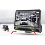 Wevolt 3 Kameralı 4 Inç 1080P Yol Kayıt Kamerası Geri Vites Araç Içi Kamera Gece Görüşlü. Araç Kamerası.
