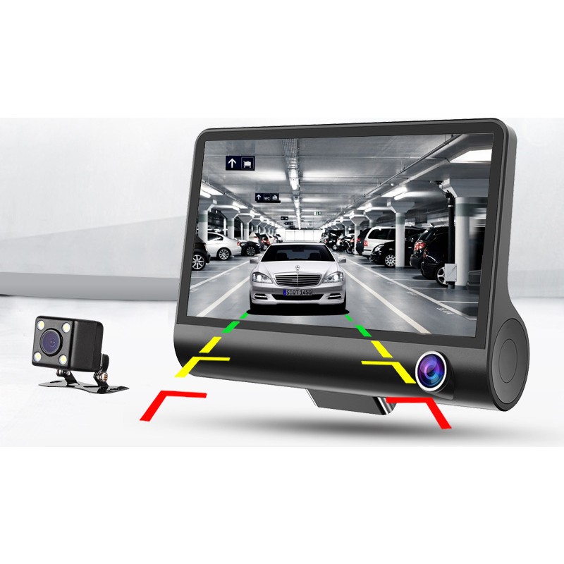 110000273891691.jpg Wevolt 3 Kameralı 4 Inç 1080P Yol Kayıt Kamerası Geri Vites Araç Içi Kamera Gece Görüşlü. Araç Kamerası. - Görsel 1