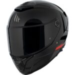 Mt Helmets Kask mt Thunder 4 Sv Solid A1 Gloss Black Şeffaf Vizör