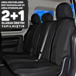 Oto Pandami Fiat Doblo 2 2010-2014 Uyumlu Siyah Ticari Tay Tüyü Koltuk Kılıfı - Görsel 4