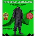 Motobros Motosiklet Cepli Reflektörlü Motorcu Yağmurluğu