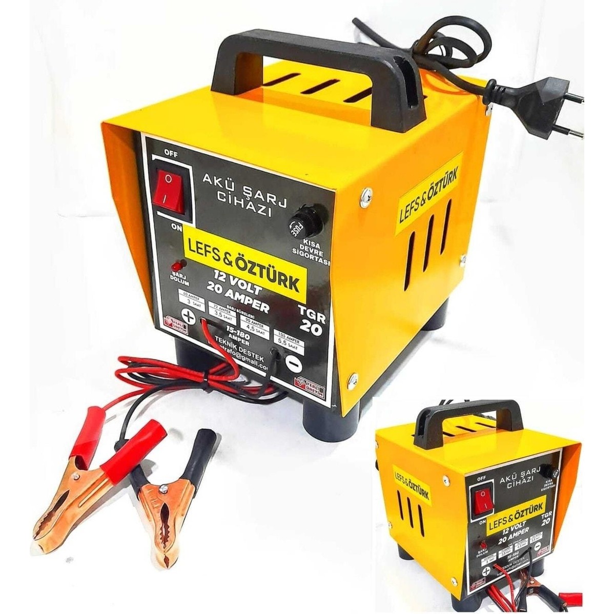 110000363404484.jpg Öztürk Lefs Akü Şarj Cihazı 12 Volt 20 Amper 1yıl Tam Garanti - Görsel 1