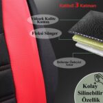 Z&C MAXTECH Mitsubishi L200 Çift Kabin Eski Kasa Deri Detaylı Özel Tasarım Oto Koltuk Kılıfı Seti Maxy Ks - Görsel 5