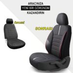 Z&C MAXTECH Tofaş Doğan Deri Detaylı Özel Tasarım Oto Koltuk Kılıfı Seti Star - Görsel 4