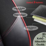 Z&C MAXTECH Renault Broadway Deri Detaylı Özel Tasarım Oto Koltuk Kılıfı Seti Star - Görsel 5