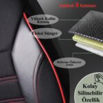 Z&C MAXTECH Peugeot 207 Simple Serisi Oto Koltuk Kılıfı Tam Set - Görsel 5