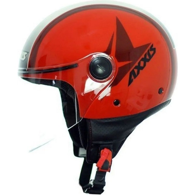 110000394367195.jpg Axxis Açık Motosiklet Kaskı Square Gloss Red SYM0021 - Görsel 1