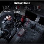 Ütraı Utraı Jstar One 22000MAH 2000A Jump Starter Taşınabilir Akü Takviye Cihazı ( Çanta + Pusula + Powerbank + LED Lamba) - Görsel 3