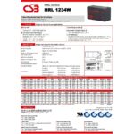 Csb HRL1234WF2 12VOLT 9AH Uzun Ömür Beklentili Bakımsız Kuru Tip Akü - Görsel 2