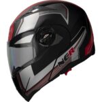 Ncr Çene Açılır Kask Vizörlü Kırmızı-Siyah Xl Beden Ece Belgeli