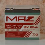 Maz Akü 12 Volt 20 Amper (Ah) Solar Jel Akü (Güneş Paneli Akü) - Görsel 2