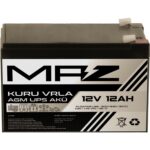 Maz Akü 12 Volt 12 Amper (Ah) Kuru Agm Vrla Güç Kaynağı Ups Akü
