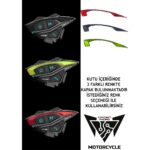 Crown Micro 8 Kişilik intercom Motosiklet Kask Bluetooth Interkom Seti Cmmk-08 - Görsel 4