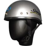 Ebakbak  Motosiklet ve Bisiklet Kaskı Abs Materıal Yarım Chopper Model Kask Vespa Scooter Grey