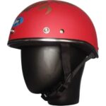 Ebakbak Motosiklet ve Bisiklet Kaskı Abs Materıal Yarım Chopper Model Kask Vespa Scooter Mat Rose