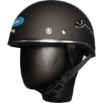 Ebakbak  Motosiklet ve Bisiklet Kaskı Abs Materıal Yarım Chopper Model Kask Vespa Scooter Mat Black