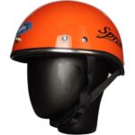 Ebakbak Motosiklet ve Bisiklet Kaskı Abs Materıal Yarım Chopper Model Kask Vespa Scooter Orange