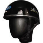Ebakbak Motosiklet ve Bisiklet Kaskı Abs Materıal Yarım Chopper Model Kask Vespa Scooter Black
