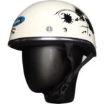 Ebakbak Motosiklet ve Bisiklet Kaskı Abs Materıal Yarım Chopper Model Kask Vespa Scooter Whıte