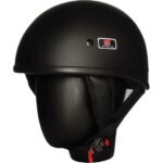 Ebakbak  Motosiklet ve Bisiklet Kaskı Abs Materıal Yarım Chopper Model Kask Retro Model Harley Kask Mat Black