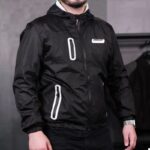 Ebakbak  Motosiklet Korumalı Yağmurluk Yırtılmaz Poliamid Membran Kumaş Stopwater Corta Vento Yağmurluk Black ANL0590BL - Görsel 2