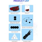 Motosiklet Bluetooth Kask Kulaklık Interkom, 2800MAH, Bluetooth 5.2, Su Geçirmez Intercom 3 LED Işık - Görsel 3