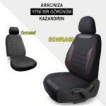 Z&C MAXTECH Volkswagen Golf 7 Uyumlu Özel Tasarım Oto Koltuk Kılıfı Seti Smart K - Görsel 4