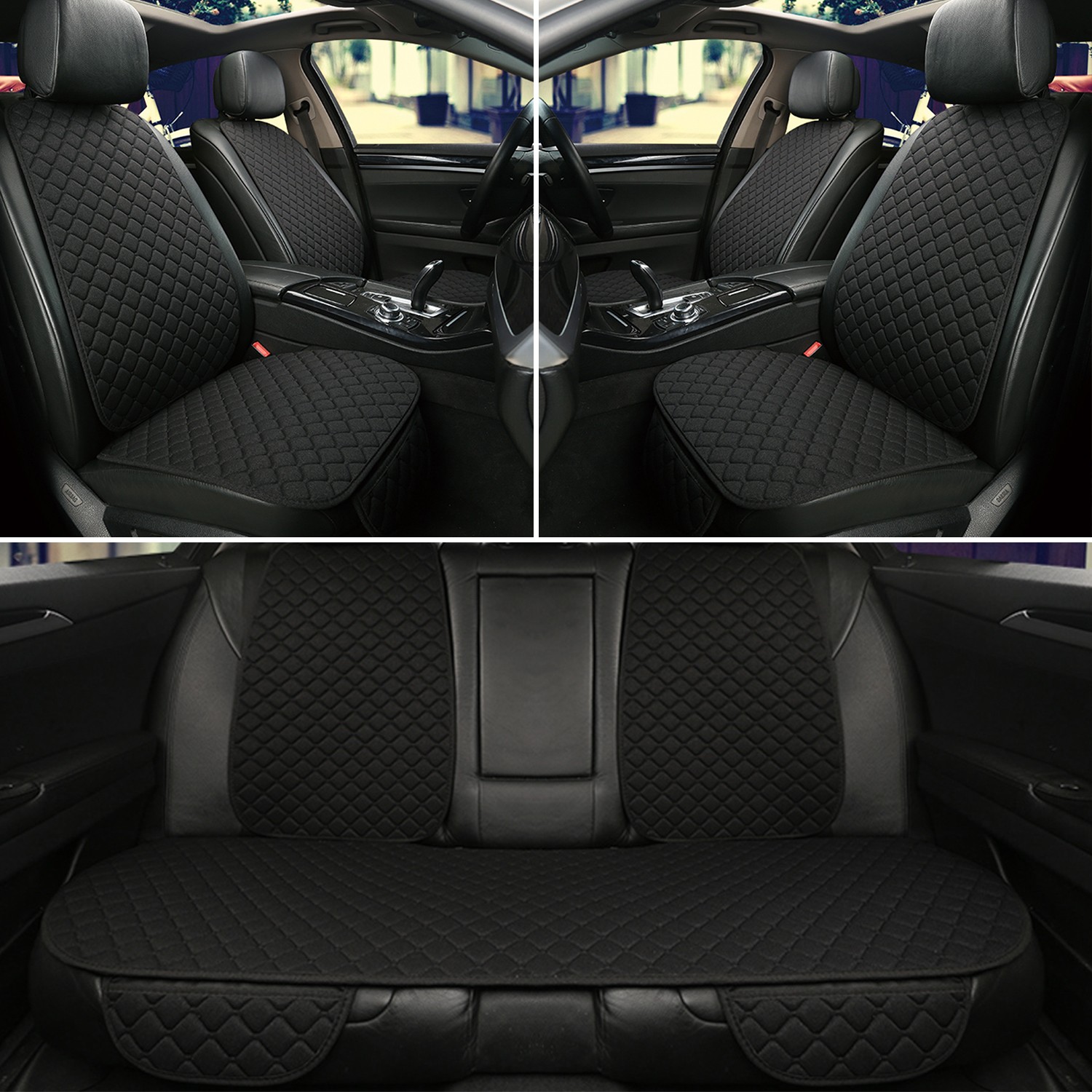 110000544683064.jpg Torpedo Tay Tüyü Cepli & Terletmez Sırtlı Oto Koltuk Minder Seti - Koltuk Koruma Kılıfı - Ön ve Arka Koltuk Minder Set - Görsel 1