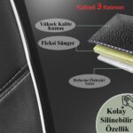 Z&C MAXTECH Dacia Duster Uyumlu Özel Tasarım Oto Koltuk Kılıfı Seti Star B - Görsel 4