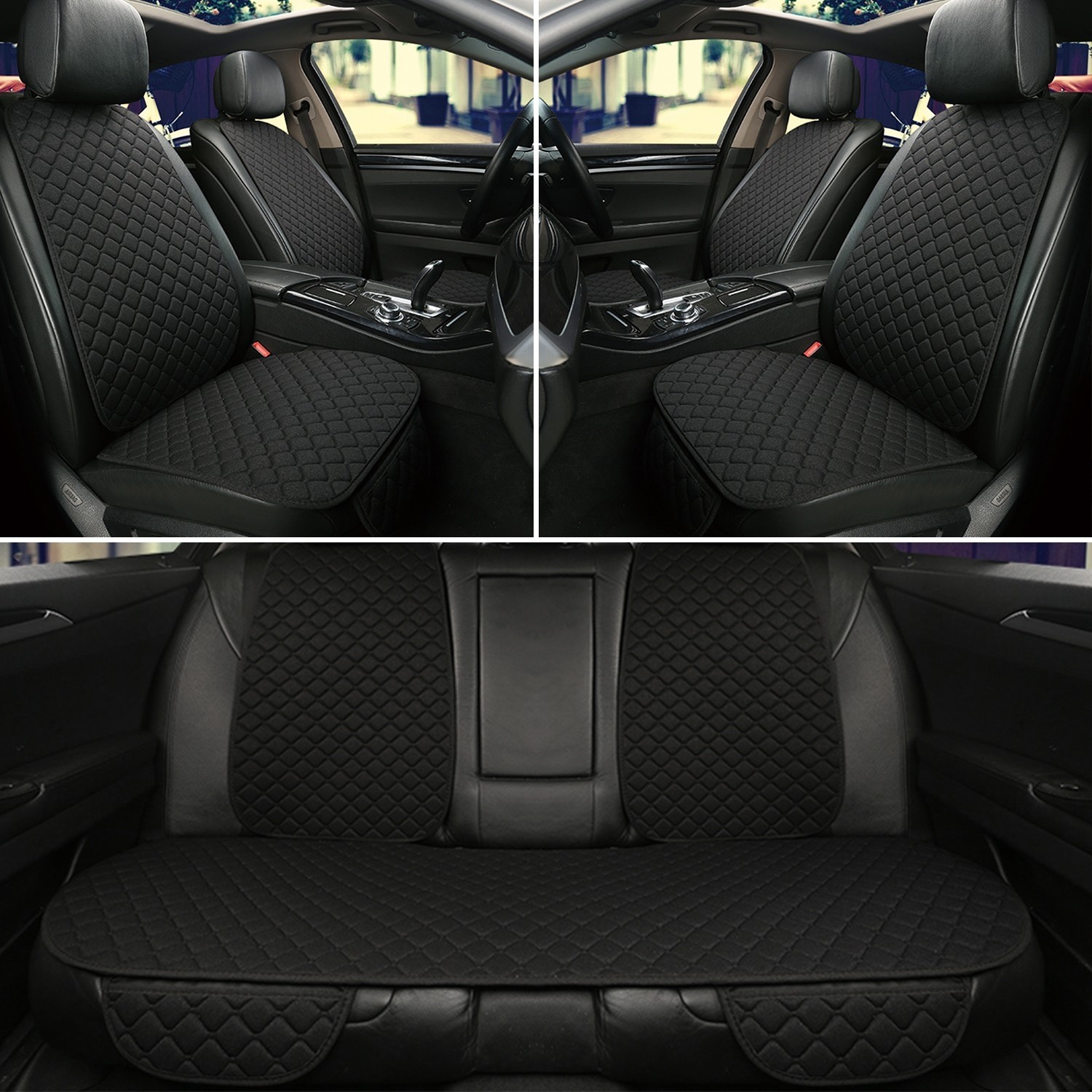 110000564773674.jpg Mısırlı Grup Mısırlıgrup Tay Tüyü Cepli & Terletmez Kumaş Sırtlı Oto Koltuk Minder Seti - Koltuk Koruma Kılıfı (3'lü Set) - Görsel 1