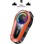 Mioji Mio 120 2x RGB 1000mAh IPX6 1500m 2 Kişilik Kask Intercom Motosiklet Bluetooth Kulaklık - Görsel 3