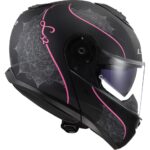 Ls2 Strobe 2 Lux Mat Siyah-Pembe Kask - Görsel 3