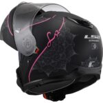 Ls2 Strobe 2 Lux Mat Siyah-Pembe Kask - Görsel 4