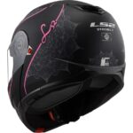 Ls2 Strobe 2 Lux Mat Siyah-Pembe Kask - Görsel 5