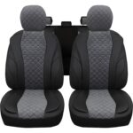 Minderland Vıp Serisi - Suzuki Vitara ile Uyumlu Oto Koltuk Kılıfı, Tay Tüyü-Deri / Füme*siyah*siyah