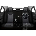 Minderland Vıp Serisi - Suzuki Vitara ile Uyumlu Oto Koltuk Kılıfı, Tay Tüyü-Deri / Füme*siyah*siyah - Görsel 2