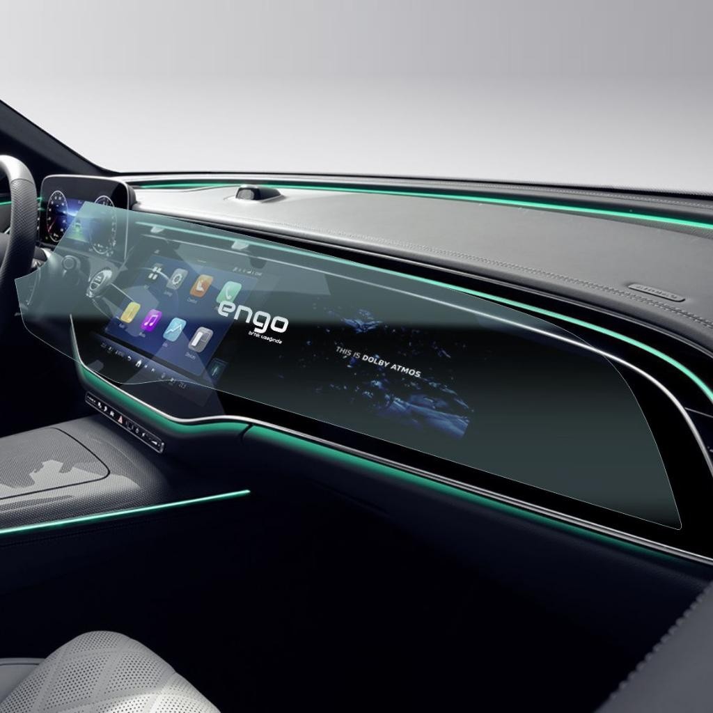 110000612577498.jpg Engo Mercedes E180 Ekran Koruyucu Multimedya + Yolcu Ekranı W214 Şeffaf - Görsel 1