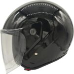 Pro Helmets F022 Yarım Motosiklet Kaskı Parlak Siyah