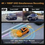 Wevolt Premium MB-5200 Wifi Ultra Hd 4K 10 Inç Ayna Kamera (Wifi+Gps+Türkçe Menü) Çift Kameralı Araç Kamera - Görsel 2