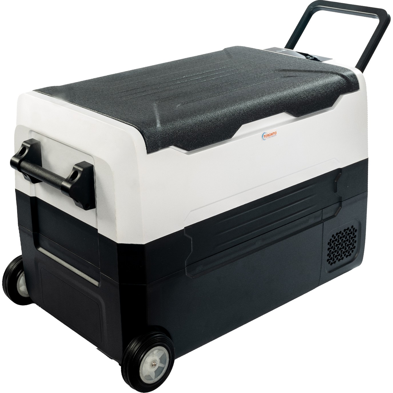 110000659017497.jpg Toronto Kompresörlü Araç Buzdolabı Siyah Beyaz 45 Litre - Görsel 1