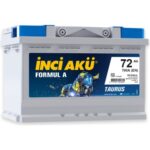 İnci Akü 12V 72 Ah 700A EN Formul A Taurus Akü (Üretim Yılı: 2024) (6 Ay Yol Yardım Hediyeli)